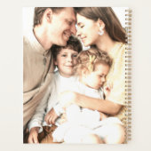 Elegant Modern Blush Pink Custom Family Photo 2023 Planner (Achterkant)