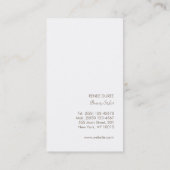 Elegant Modern Blush Pink Floral Beauty Salon Visitekaartje (Achterkant)