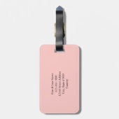 Elegant Modern Blush Pink Pas getrouwd Mrs. Bagagelabel (Achterkant verticaal)