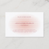 Elegant Modern Blush Pink White Trendy Monogram Visitekaartje (Achterkant)