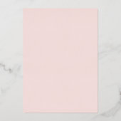Elegant Modern Blush Roos Gold Brunch en Bubble Folie Uitnodiging (Achterkant)