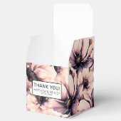Elegant Modern Blush Roze Bloemen Bruiloft Bedankdoosjes (Geopend)