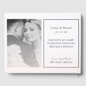 Elegant Modern Blush Roze Chique Bruiloft Gastenbo Gastenboek (Achterkant)