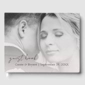 Elegant Modern Blush Roze Chique Bruiloft Gastenbo Gastenboek (Voorkant)