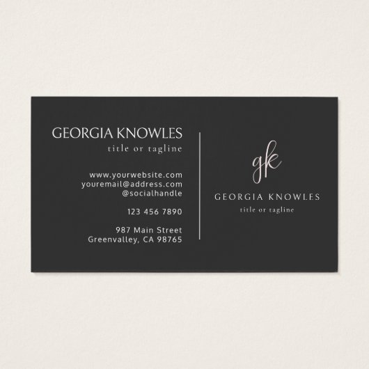 Elegant Modern Blush Roze Dank u Kaart (Achterkant)