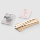 Elegant Modern Blush Roze Foto Huwelijksprogramma Handwaaier (Niet-gemonteerd)
