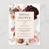 Elegant Modern Blush Roze Goud Vrijgezellenfeest Uitnodiging Briefkaart (Voorkant)