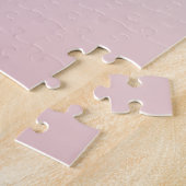 Elegant Modern Blush Roze Ombre Naam & Monogram Legpuzzel (Zijkant)