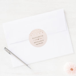 Elegant Modern  Blush Roze Rose Gold Foil Ronde Sticker