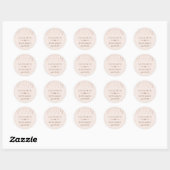 Elegant Modern Blush Roze Rose Gold Foil Ronde Sticker (Vel)
