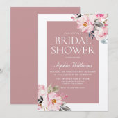 Elegant modern Blush roze Vrijgezellenfeest Kaart (Voorkant / Achterkant)