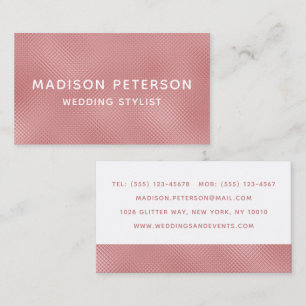 Elegant Modern Blush Shimmer Girly Chic Stylish Bu Visitekaartje