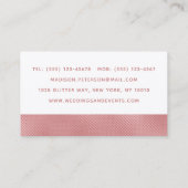 Elegant Modern Blush Shimmer Girly Chic Stylish Bu Visitekaartje (Achterkant)