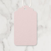 Elegant modern Blush Silver Wedding Folie Gift Lab Cadeaulabels (Achterkant)