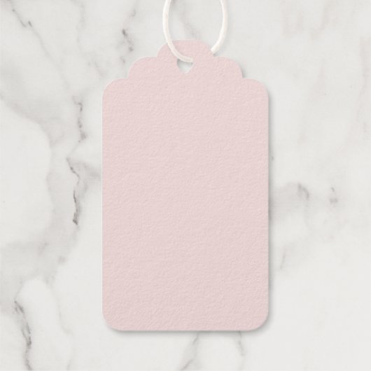 Elegant modern Blush Silver Wedding Folie Gift Lab Cadeaulabels (Achterkant)