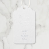 Elegant modern Blush Silver Wedding Folie Gift Lab Cadeaulabels (Voorkant)