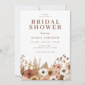 Elegant Modern Boho Floral Bridal Shower Kaart (Voorkant)