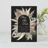 Elegant modern boho terracotta redt de datum kaart (Staand voorkant)