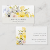 Elegant Modern Boho Vintage Kleurrijk Roos Bloemen Visitekaartje (Voorkant / Achterkant)