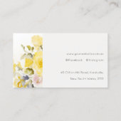 Elegant Modern Boho Vintage Kleurrijk Roos Bloemen Visitekaartje (Achterkant)