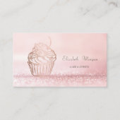 Elegant Modern Bokeh Cake Sweets, Cupcake Visitekaartje (Voorkant)