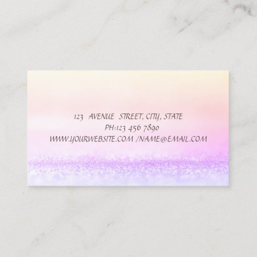 Elegant Modern Bokeh Cake Sweets Visitekaartje (Achterkant)