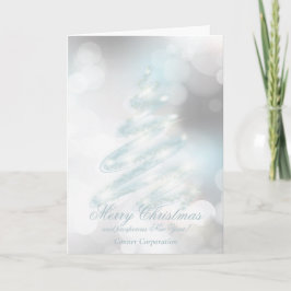 Elegant Modern Bokeh Company Holiday Kaart