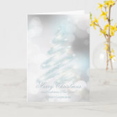 Elegant Modern Bokeh Company Holiday Kaart (Gele Bloem)