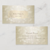 Elegant Modern Bokeh, Gold Brush Stroke Visitekaartje (Voorkant / Achterkant)