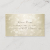 Elegant Modern Bokeh, Gold Brush Stroke Visitekaartje (Achterkant)
