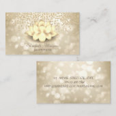 Elegant Modern Bokeh, Gold Diamonds Visitekaartje (Voorkant / Achterkant)