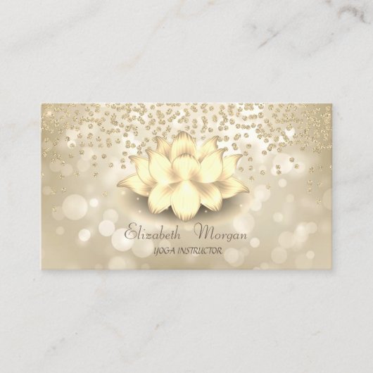 Elegant Modern Bokeh, Gold Diamonds Visitekaartje (Voorkant)