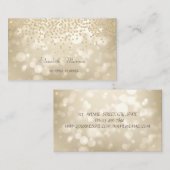 Elegant Modern Bokeh, Gold Diamonds Visitekaartje (Voorkant / Achterkant)