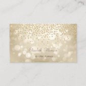 Elegant Modern Bokeh, Gold Diamonds Visitekaartje (Voorkant)
