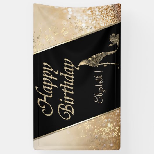 Elegant Modern Bokeh, Luminous, Flowers High Hiel Spandoek (Verticaal)