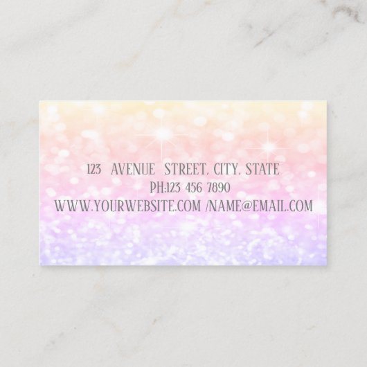 Elegant Modern Bokeh Ombre Visitekaartje (Achterkant)