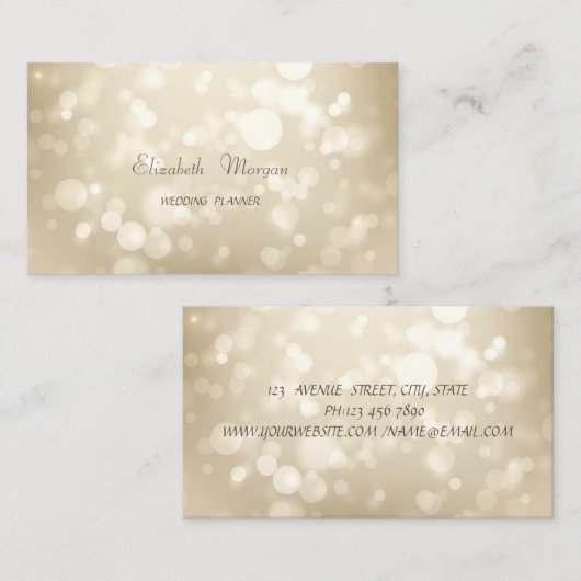 Elegant Modern Bokeh Visitekaartje (Voorkant / Achterkant)