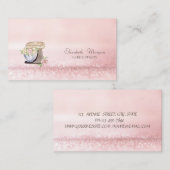 Elegant Modern Bokeh Waterverf Cake Mixer Flowers Visitekaartje (Voorkant / Achterkant)