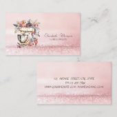 Elegant Modern Bokeh Waterverf Floral Mixer Visitekaartje (Voorkant / Achterkant)