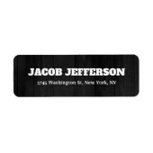 Elegant Modern Bold Creative Plain Grey Minimalist Etiket (Voorkant)