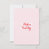 Elegant Modern Bold Red Pink Wedding RSVP Kaartje (Achterkant)