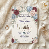 Elegant Modern Botanical All In One QR Code Kaart