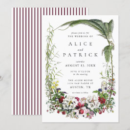 Elegant Modern Botanical Greenery Wedding Kaart