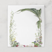 Elegant Modern Botanical Greenery Wedding Plaatskaartje (Buitenkant ongevouwen)