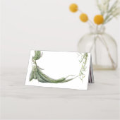 Elegant Modern Botanical Greenery Wedding Plaatskaartje (Achterkant)