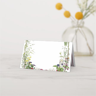Elegant Modern Botanical Greenery Wedding Plaatskaartje