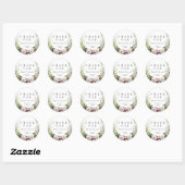 Elegant Modern Botanical Greenery Wedding Ronde Sticker (Vel)