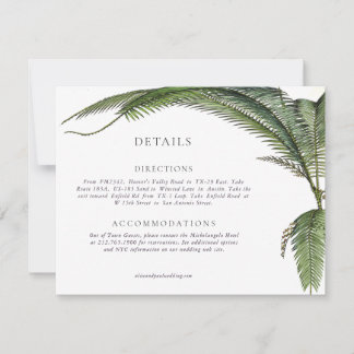 Elegant Modern Botanical Greenery Wedding RSVP Kaartje