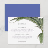 Elegant Modern Botanical Greenery Wedding RSVP Kaartje (Voorkant / Achterkant)