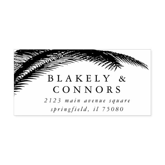 Elegant Modern Botanical Greenery Wedding Rubberstempel (Afrduk)